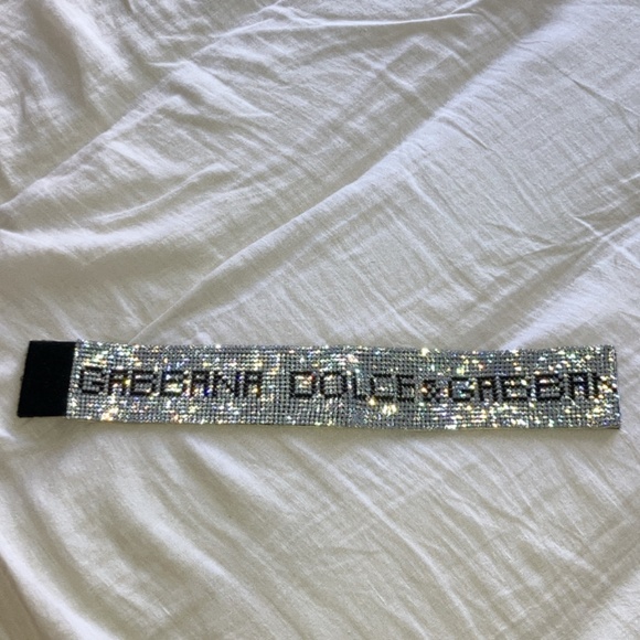 Dolce & Gabbana S/S 2000 Swarovski Logo Choker - Picture 1 of 6